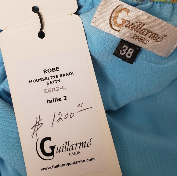 {Guillarmé Paris} 100% Silk Halter Gown.Lace/Beads - Picture 8 of 8